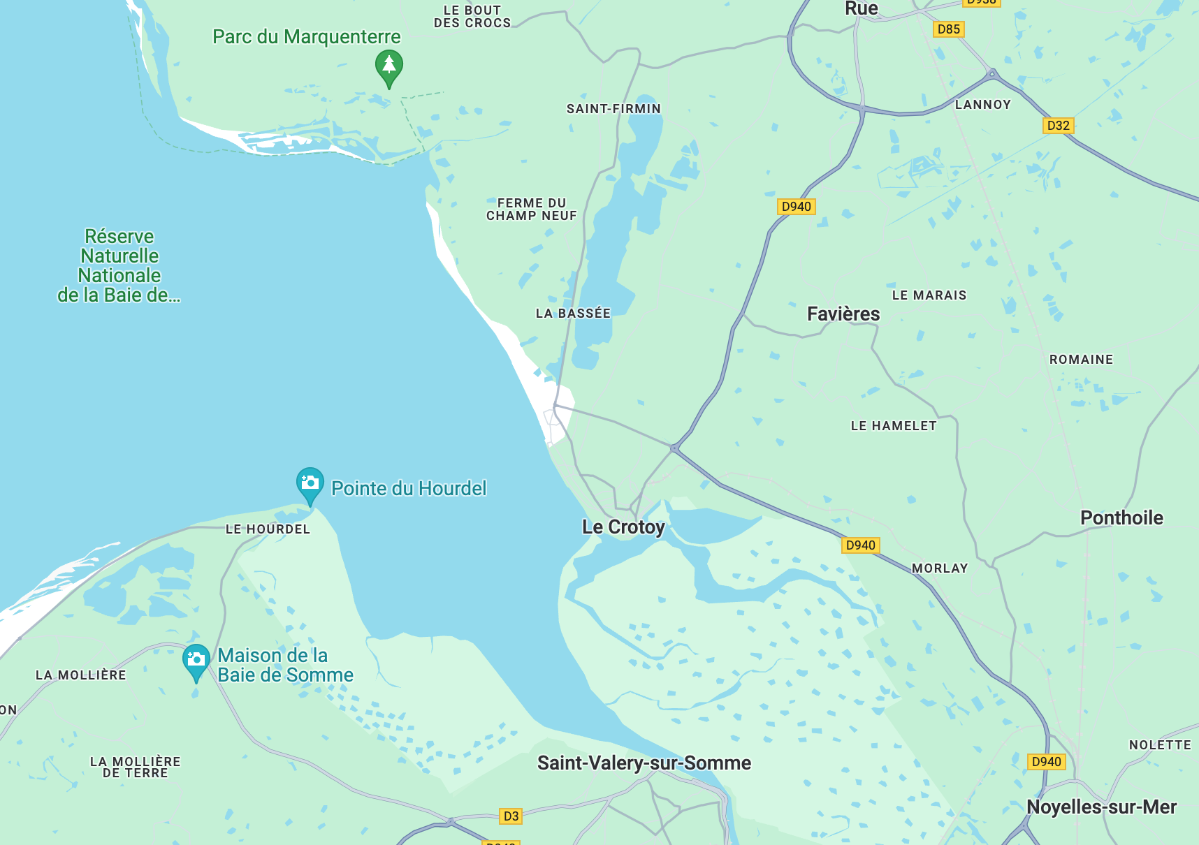 carte de la Baie de Somme et du Crotoy