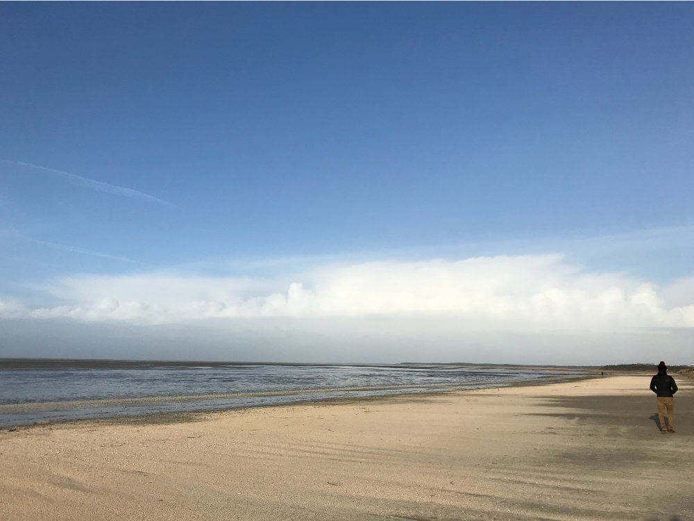 rando sur les plages de sables de la baie de Somme